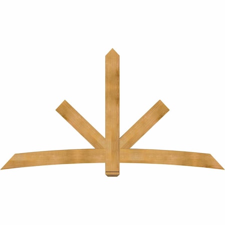 Ekena Millwork Alberta Rough Sawn Timber Gable Bracket, Western Red Cedar, 96"W x 52"H x 4"D x 6"F, 13/12 Pitch GBW096X52X0406ALB00RWR